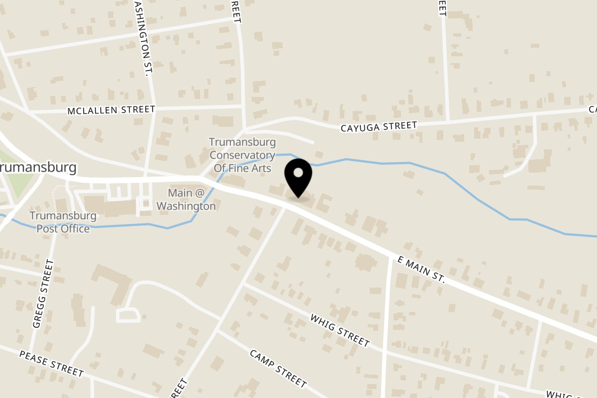 Map showing the location of Little Venice Trumansburg on 49 E Main St in Trumansburg